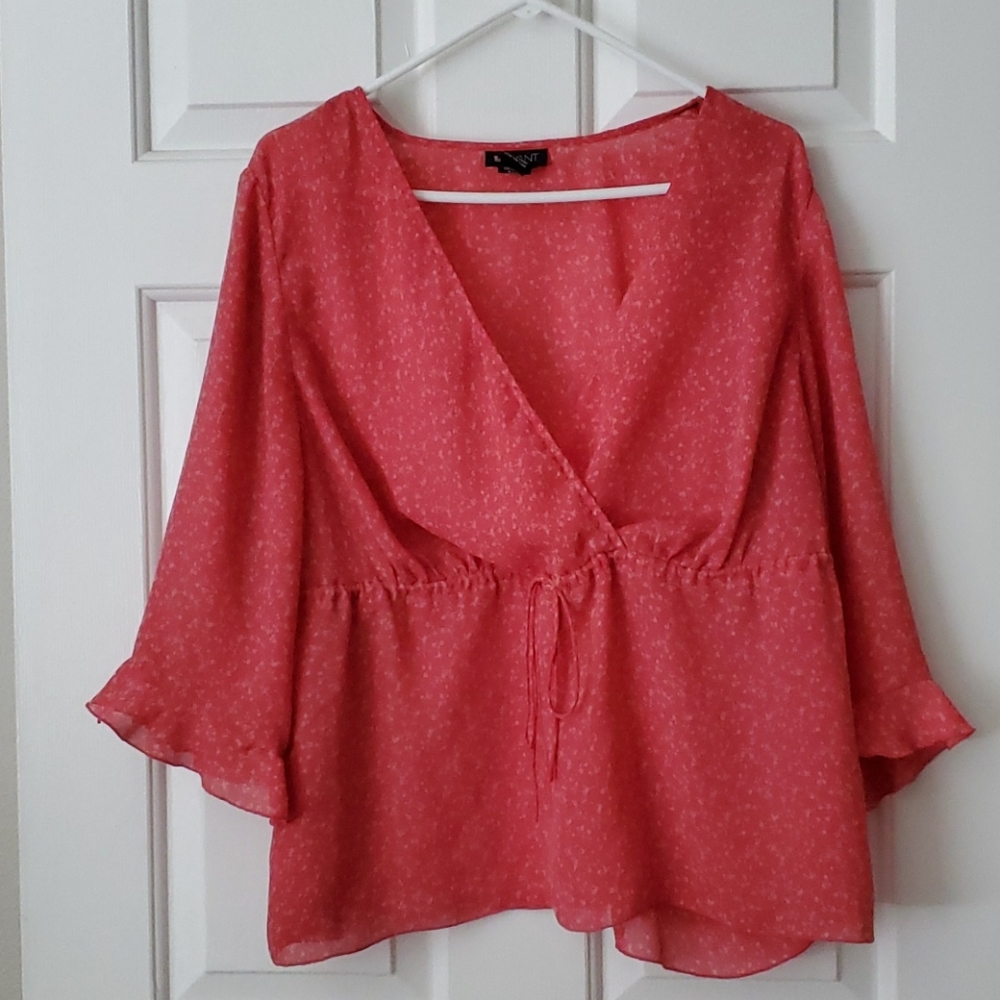 Coral blouse
